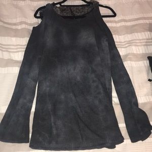 Tie dye open shoulder thermal